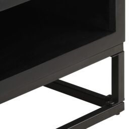 Berkfield Home Coffee Table 90x60x35 cm Solid Mango Wood in Black - Size: 90 x 60 x 35 cm - thumbnail 6