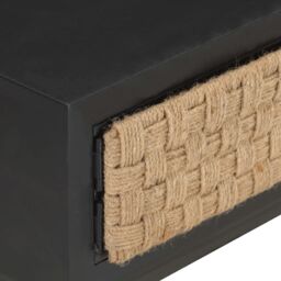 Berkfield Home Coffee Table 90x60x35 cm Solid Mango Wood in Black - Size: 90 x 60 x 35 cm - thumbnail 5