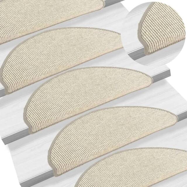 Berkfield Home Stair Mats Self-adhesive 15 pcs Silver 65x21x4 cm in Light Grey - Size: Medium - image 1