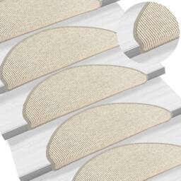 Berkfield Home Stair Mats Self-adhesive 15 pcs Silver 65x21x4 cm in Light Grey - Size: Medium - thumbnail 1