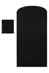"MirrorOutlet Black Metal Framed Arched Garden Wall Mirror 79""x39"" (200x100CM) - Size: 1 Pack" - thumbnail 5