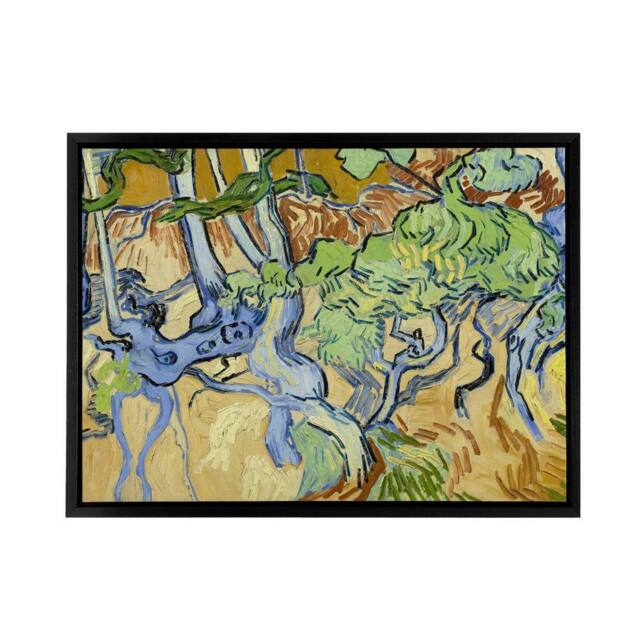"Artery8 Van Gogh Tree Roots Framed Canvas Wall Art Print - Size: W18"" x H24""" - image 1