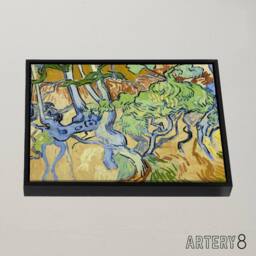 "Artery8 Van Gogh Tree Roots Framed Canvas Wall Art Print - Size: W18"" x H24""" - thumbnail 2