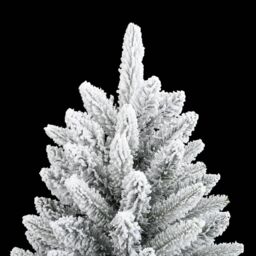 Berkfield Home Artificial Christmas Tree with Flocked Snow 210 cm PVC&PE in White - thumbnail 5