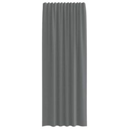 Berkfield Home Voile Curtains with Rod Pockets 2 pcs Dark Grey - thumbnail 4