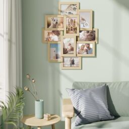 SONGMICS Wall Photo Display Set Standard Photo Frame Gallery Display in Natural - thumbnail 1