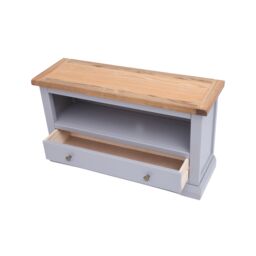 Cabinet Bits Rocca Grey 1 Drawer TV Cabinet Brass Knob - thumbnail 4