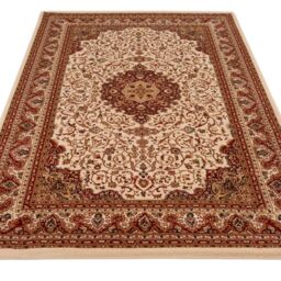 Kukoon Red & Gold Traditional Fireside Rug - Size: 80 cm x 150 cm - thumbnail 2