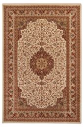Kukoon Red & Gold Traditional Fireside Rug - Size: 80 cm x 150 cm - thumbnail 1