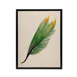 "Artery8 Bird Of Paradise Leaf Botanical Framed Canvas Wall Art Print in Green - Size: W12"" x H16""" - thumbnail 1