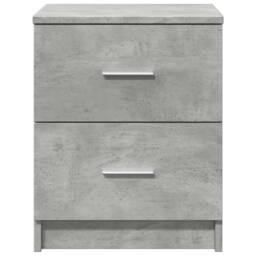 Berkfield Home Durable Bedside Cabinet with 2 Drawers Concrete Grey 40x36x50 cm - Size: 40 x 36 x 50 cm - thumbnail 4