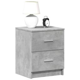 Berkfield Home Durable Bedside Cabinet with 2 Drawers Concrete Grey 40x36x50 cm - Size: 40 x 36 x 50 cm - thumbnail 2