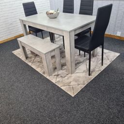 KOSY KOALA Dining Table Set for 6 Wooden Dining Table & 4 Chairs & 1 Bench - Size: 140 cm x 80 cm - thumbnail 2