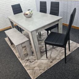 KOSY KOALA Dining Table Set for 6 Wooden Dining Table & 4 Chairs & 1 Bench - Size: 140 cm x 80 cm - thumbnail 4