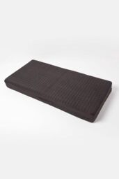Homescapes Suede Orthopaedic Foam 2 Seater Booster Cushion in Black - thumbnail 3