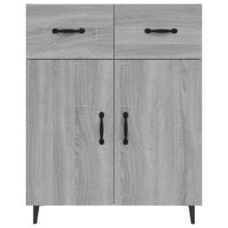 Berkfield Home Sideboard Grey Sonoma 69.5x34x90 cm Engineered Wood - thumbnail 5