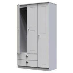 Ready Assembled 2 U Albert Triple Wardrobe with 2 Drawers (Ready Assembled) in Grey - thumbnail 5