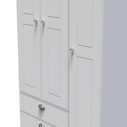 Ready Assembled 2 U Albert Triple Wardrobe with 2 Drawers (Ready Assembled) in Grey - thumbnail 4