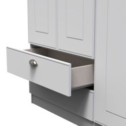 Ready Assembled 2 U Albert Triple Wardrobe with 2 Drawers (Ready Assembled) in Grey - thumbnail 7