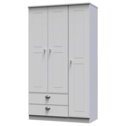 Ready Assembled 2 U Albert Triple Wardrobe with 2 Drawers (Ready Assembled) in Grey - thumbnail 3