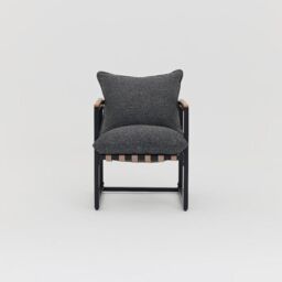 Home Detail Marbella Black Garden Balcony Set with Grey Cushions - thumbnail 2