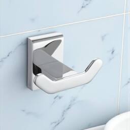 Showerdrape Unity Chrome Stainless Steel Wall Mounted 7 Piece Bathroom Accessory Set in Silver - thumbnail 7