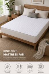 ExtraStar King Size Waterproof Mattress Protector in White - thumbnail 2