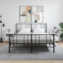 Berkfield Home Bedside Cabinets 2 pcs High Gloss White 40x35x47.5 cm Engineered Wood - thumbnail 1