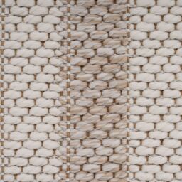 Kukoon Natural Beige Stripped Area Rug Textured Looped Pile in Fawn - Size: 80 cm x 150 cm - thumbnail 5