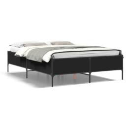 Berkfield Home Durable Bed Frame without Mattress Black 120x200 cm - Size: Small Double - thumbnail 3