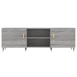 Berkfield Home TV Cabinet Grey Sonoma 150x30x50 cm Engineered Wood - Size: 150 x 30 x 50 cm - thumbnail 5