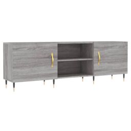 Berkfield Home TV Cabinet Grey Sonoma 150x30x50 cm Engineered Wood - Size: 150 x 30 x 50 cm - thumbnail 2