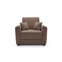 Abakus Direct Olly Linen Single Sofa Bed in Tan Brown - thumbnail 3