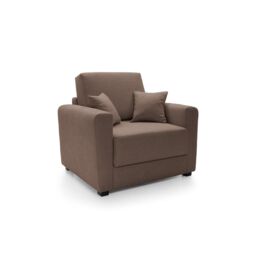 Abakus Direct Olly Linen Single Sofa Bed in Tan Brown - thumbnail 4