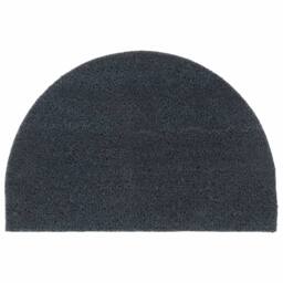 Berkfield Home Door Mat Dark Grey Half Round 40x60 cm Tufted Coir - thumbnail 1