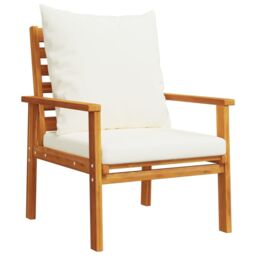 Berkfield Home 5 Piece Garden Lounge Set with Cushions Solid Wood Acacia in Brown - thumbnail 5