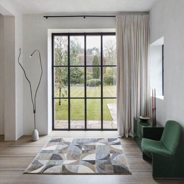 The Rug Shop UK Modern Abstract Blue Easy to clean Machine Made Area Rug - Size: 160 cm x 230 cm