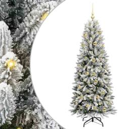 Berkfield Home Artificial Christmas Tree with 300 LEDs White 73 x 73 x 180 cm - thumbnail 2