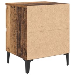 Berkfield Home Bed Cabinets 2 pcs Old Wood 40x35x50 cm Engineered Wood in Brown - Size: 40 x 35 x 50 cm - thumbnail 8
