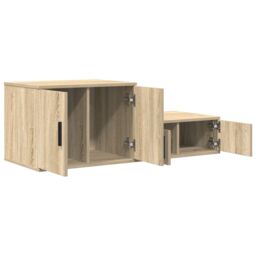 Berkfield Home Storage Cabinet Sonoma Oak 103x41x40 cm Engineered Wood in Beige - Size: 103 x 41 x 40 cm - thumbnail 6