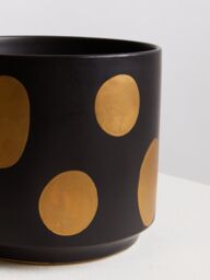 Orsina Big Garden Pot, Speckled Ceramic Planter for Indoor Plants & Home Decor, Indoor Plants pot, Large Flower & Plant Pot in Black - thumbnail 3