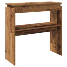 Berkfield Home Decorative Console Table Old Wood 80x30x80 cm Engineered Wood in Brown - Size: 80 x 30 x 80 cm - thumbnail 6