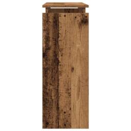 Berkfield Home Decorative Console Table Old Wood 80x30x80 cm Engineered Wood in Brown - Size: 80 x 30 x 80 cm - thumbnail 5