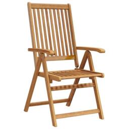 Berkfield Home Folding Garden Chairs 8 pcs Solid Acacia Wood in Brown - thumbnail 2