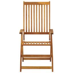 Berkfield Home Folding Garden Chairs 8 pcs Solid Acacia Wood in Brown - thumbnail 3