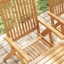 Berkfield Home Folding Garden Chairs 8 pcs Solid Acacia Wood in Brown - thumbnail 4
