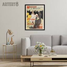 "Artery8 Lautrec Moulin Rouge Advert Paris Framed Canvas Wall Art Print - Size: W24"" x H32""" - thumbnail 3