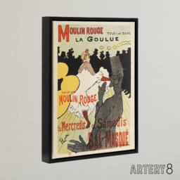 "Artery8 Lautrec Moulin Rouge Advert Paris Framed Canvas Wall Art Print - Size: W24"" x H32""" - thumbnail 2