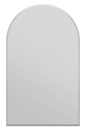 MirrorOutlet Arched Venetian Glass Frame Wall Mirror 2Ft7 X 3Ft11 80 X 120cm in Silver - Size: 1 Pack - thumbnail 3