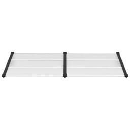 Berkfield Home Durable Door Canopy Black & Transparent 199x90 cm Polycarbonate in Clear - thumbnail 1